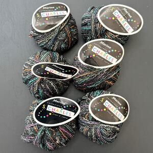 Stacy Charles Marina Yarn Shade 3 Lot 3458 Lot of 6 Novelty Metallic